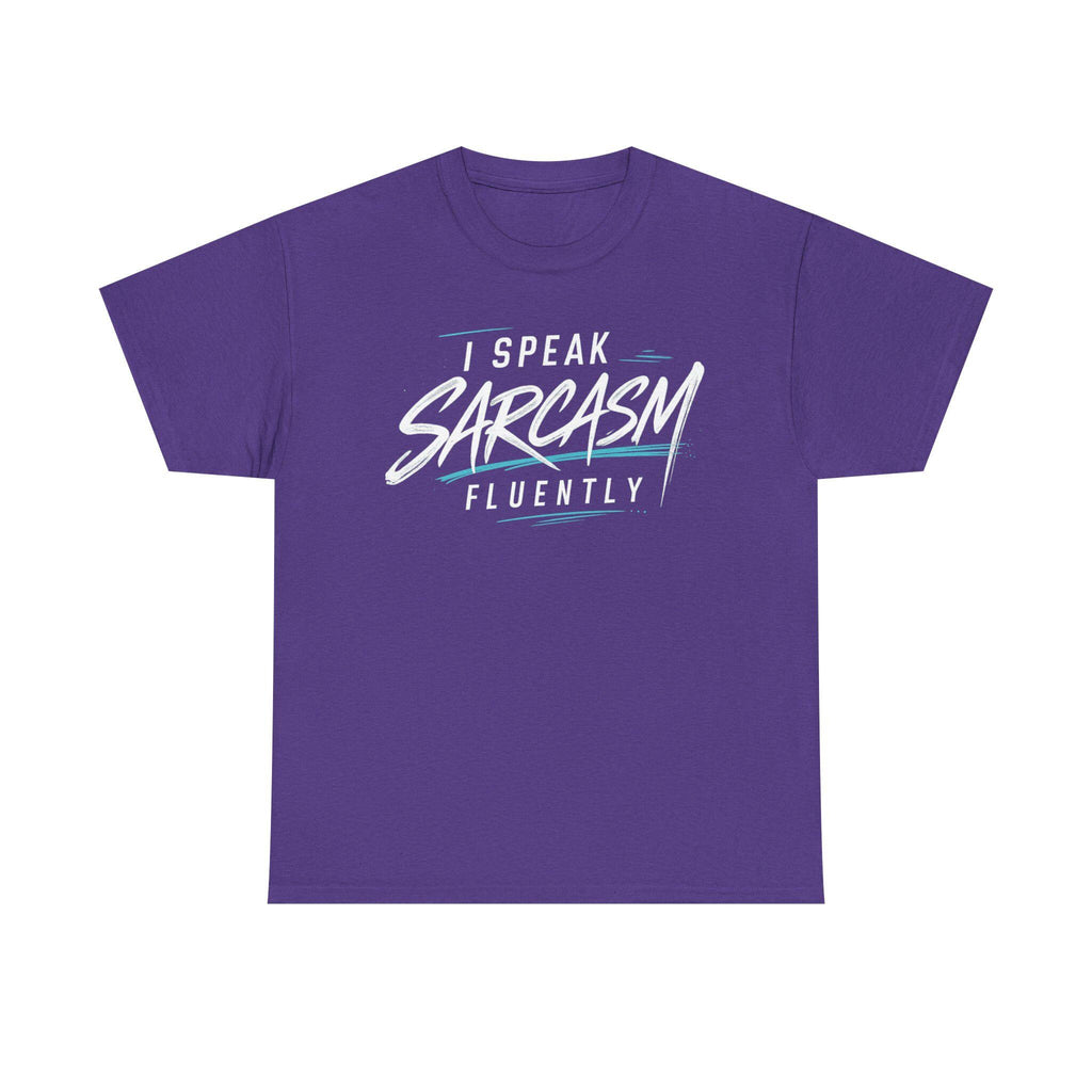 I Speak Fluent Sarcasm Tee | Sarcastic Quote T-Shirt, Retro Script Design