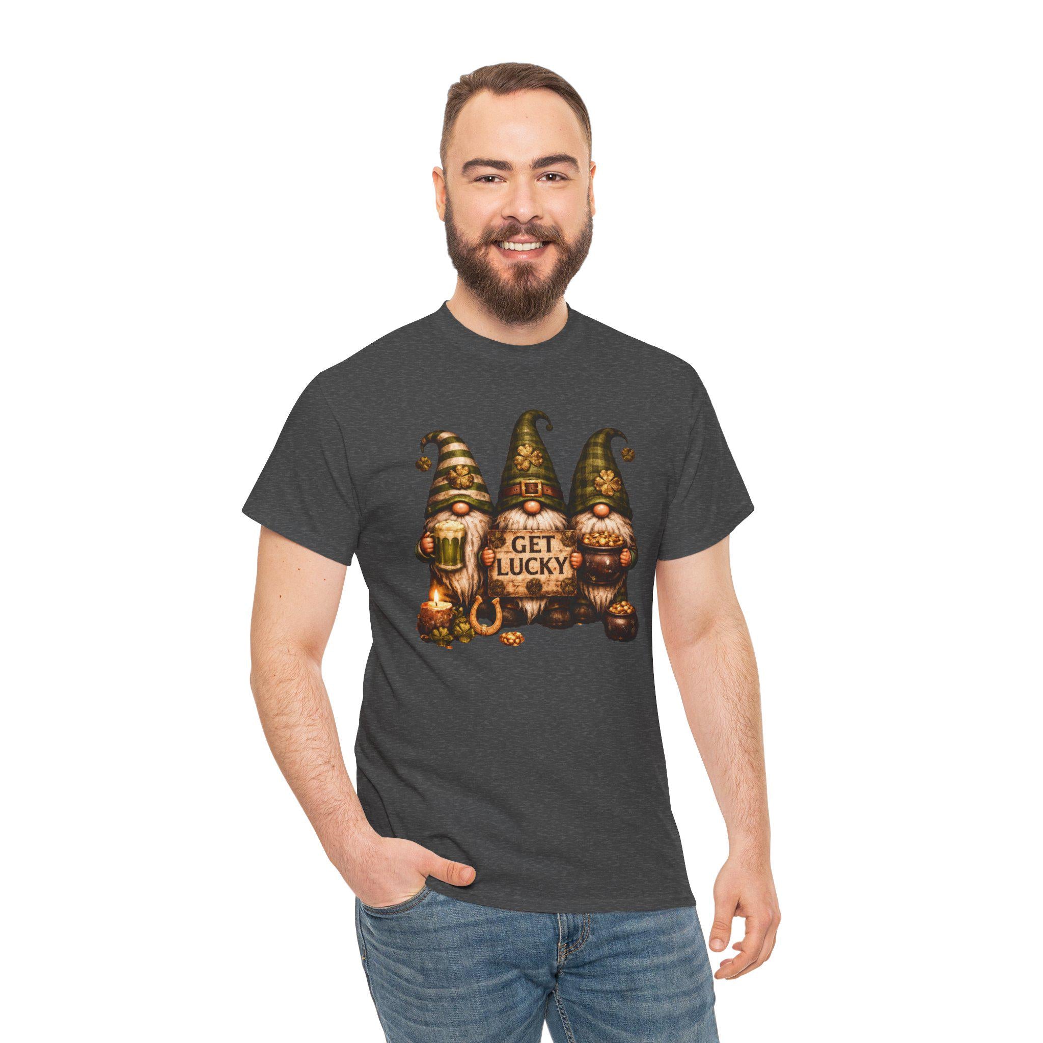 St. Patrick's Day Lucky Gnomes T-Shirt | Irish Shamrock Tee