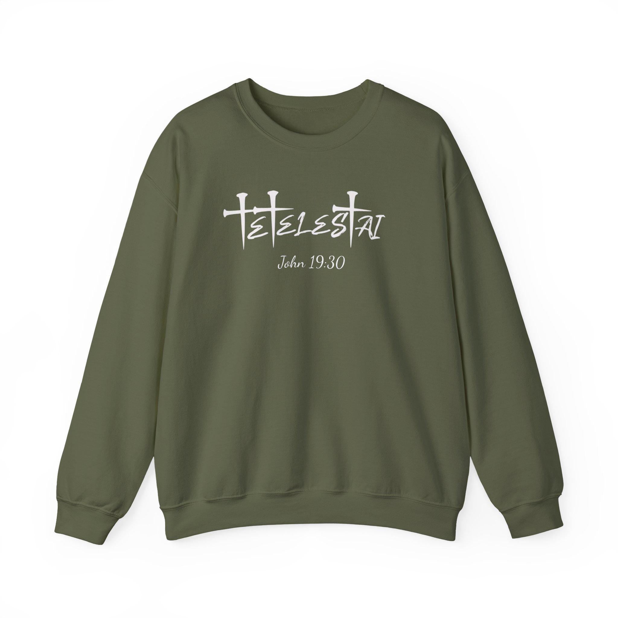 Tetelestai Embroidered Sweatshirt | Christian Apparel John 19:30
