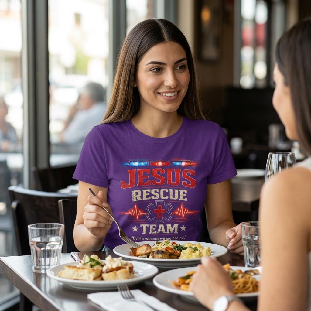 Jesus Rescue Team T Shirt | Christian EMS medical faith shirt