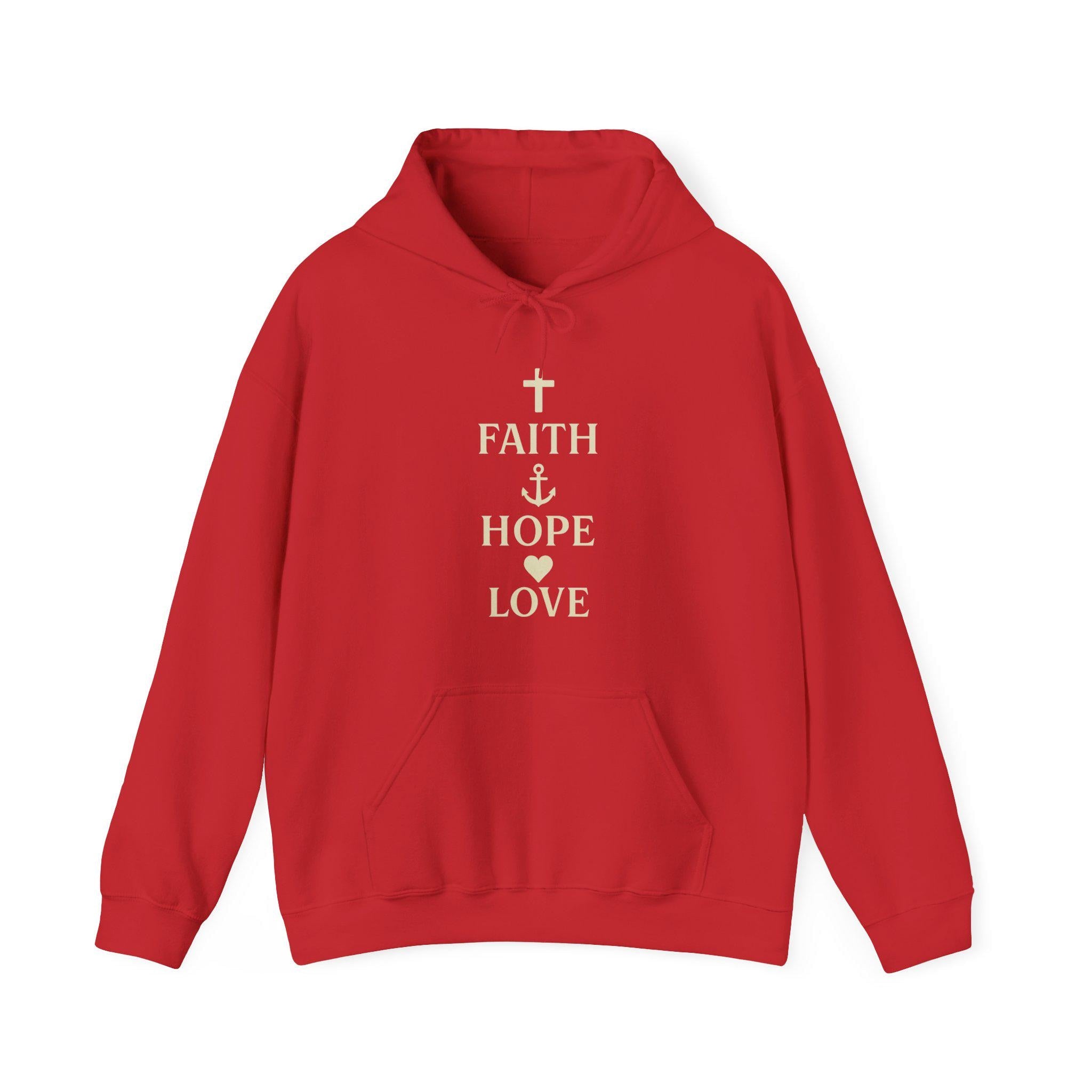 Faith Hope Love Hoodie | Inspirational Script Design