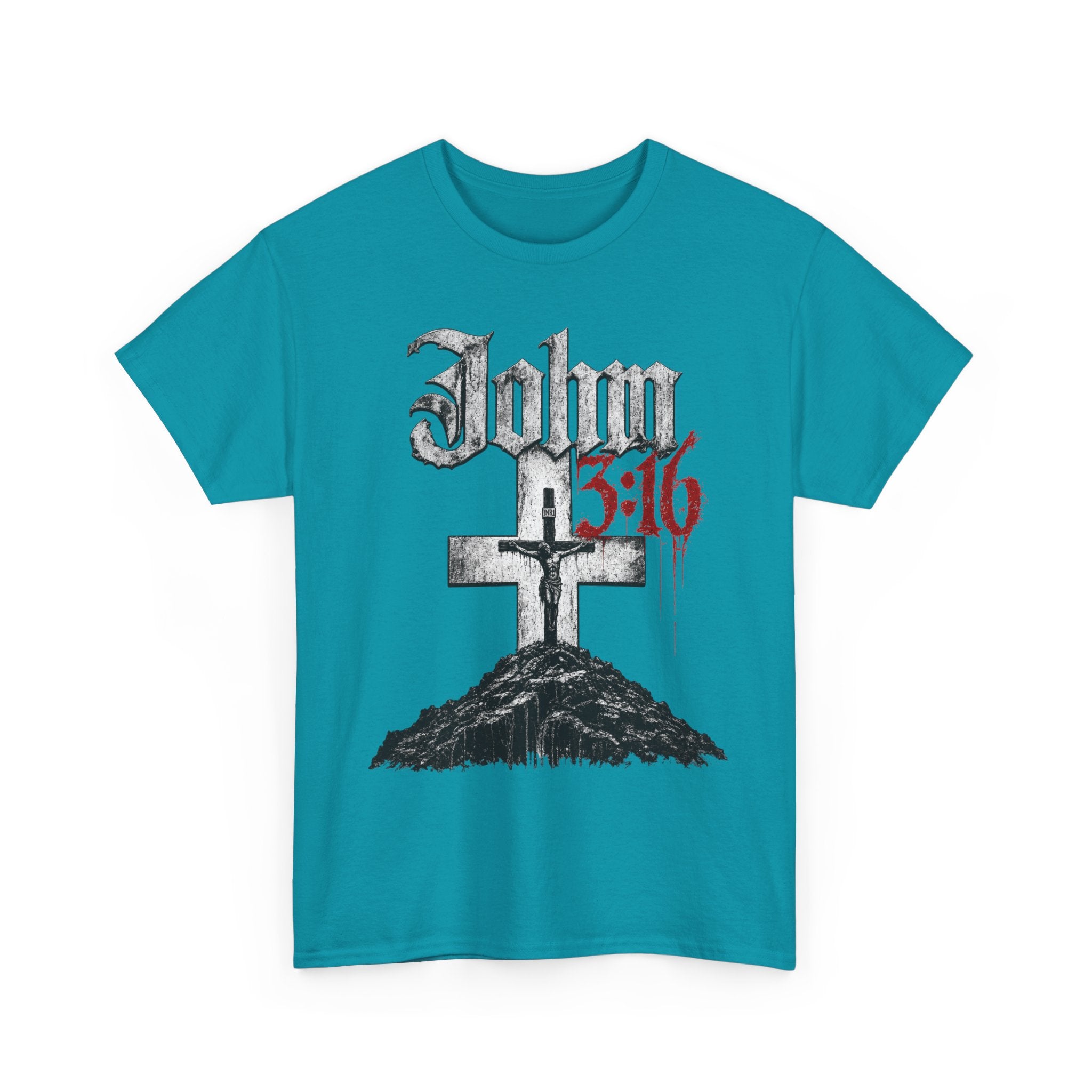 John 3 16 Cross T Shirt | Christian Faith Scripture Tee
