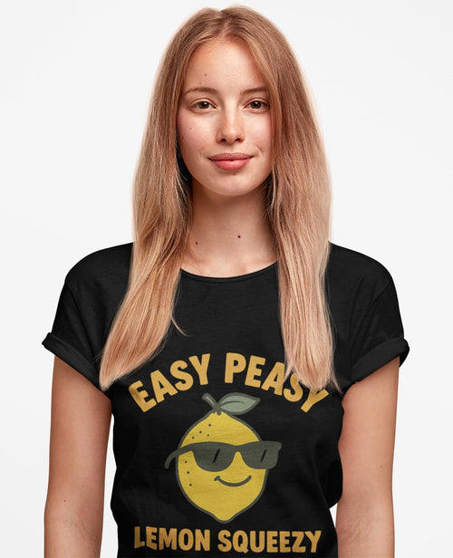 Easy Peasy Lemon Squeezy T-Shirt | Lemon Phrase Tee