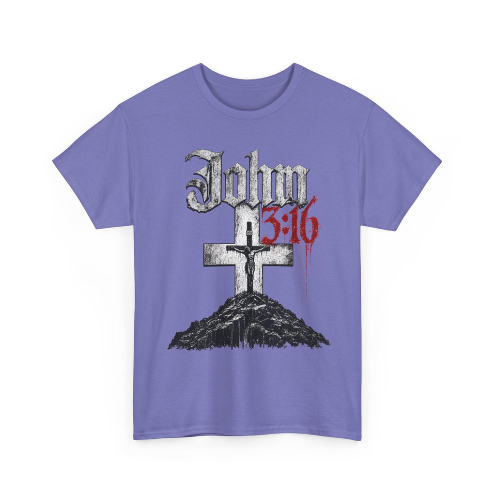 John 3 16 Cross T Shirt | Christian Faith Scripture Tee