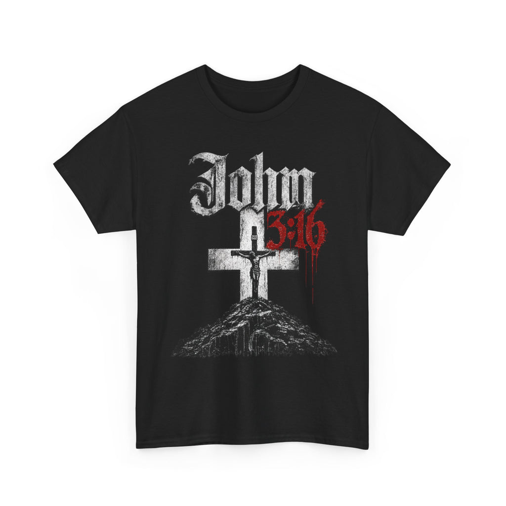 John 3 16 Cross T Shirt | Christian Faith Scripture Tee