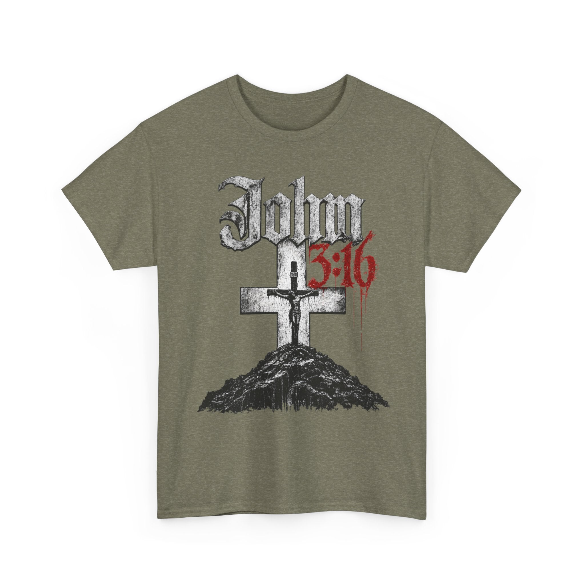 John 3 16 Cross T Shirt | Christian Faith Scripture Tee