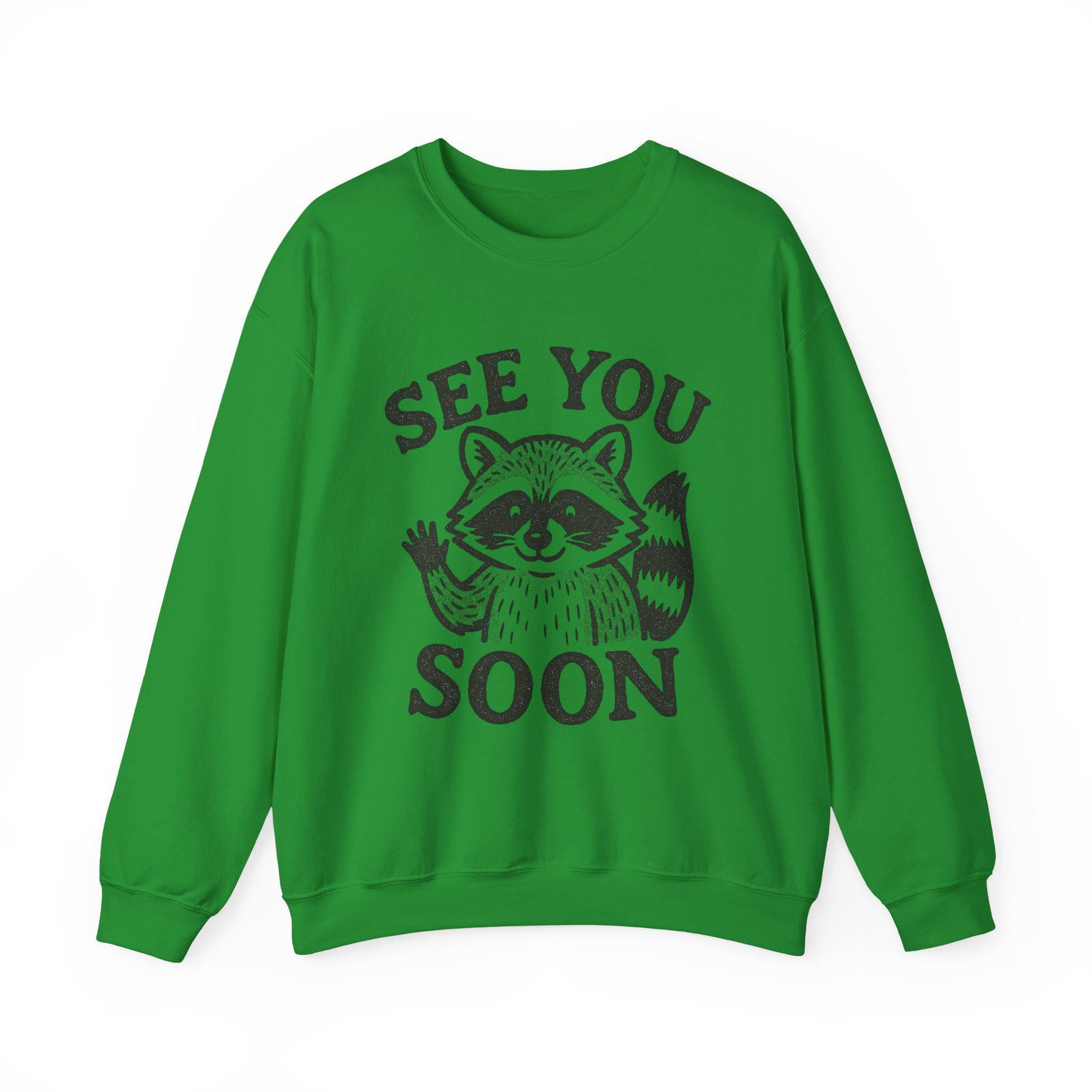 Raccoon Illustration Sweatshirt | Vintage Crewneck Comfort