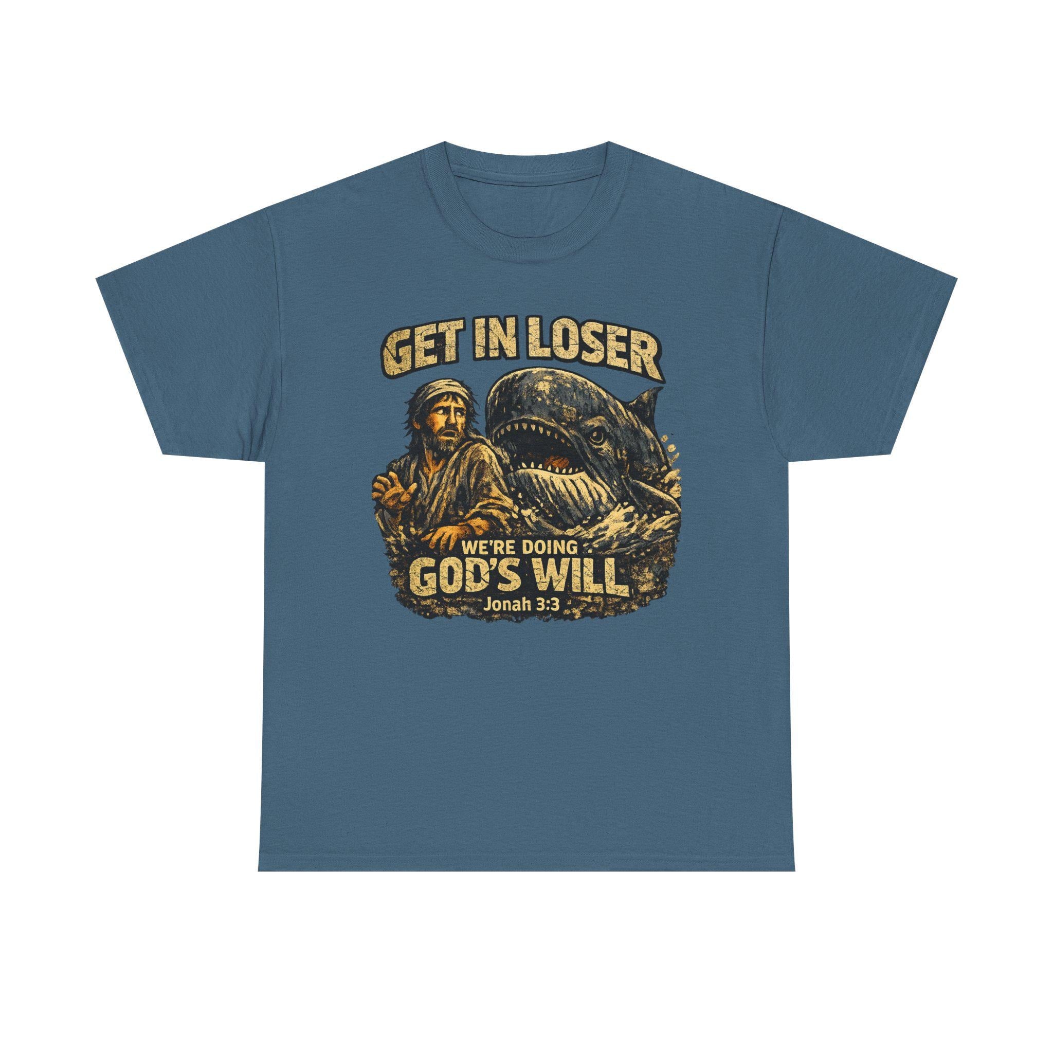Jonah Whale Illustration Tee | Vintage Religious Graphic Shirt