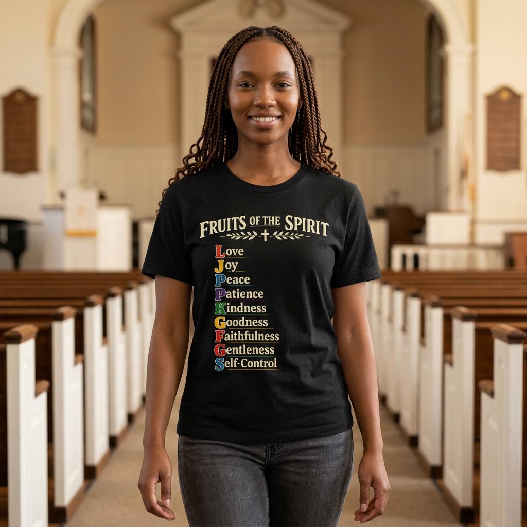 Fruits of the Spirit T-Shirt | Christian Scripture Typography Tee