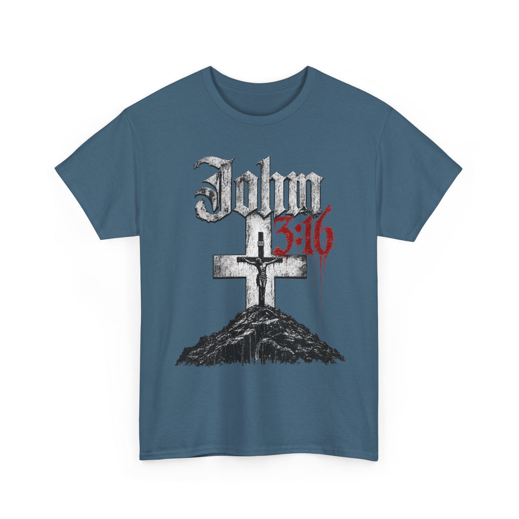 John 3 16 Cross T Shirt | Christian Faith Scripture Tee