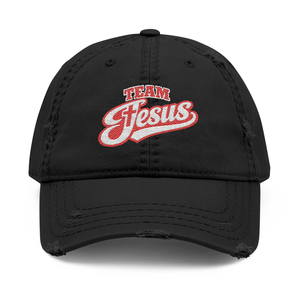 Team Jesus distressed embroidery Dad Hat | Christian baseball cap