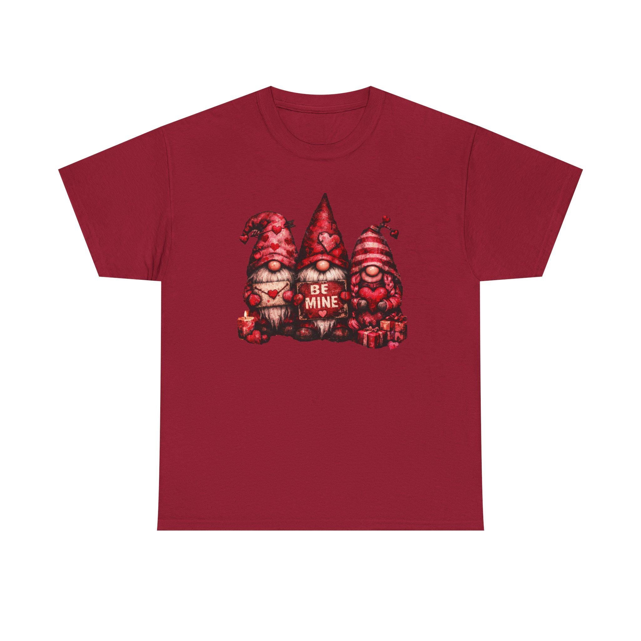 Valentines Gnomes T-Shirt | Couple Gnomes Heart Design, Cozy Vibes