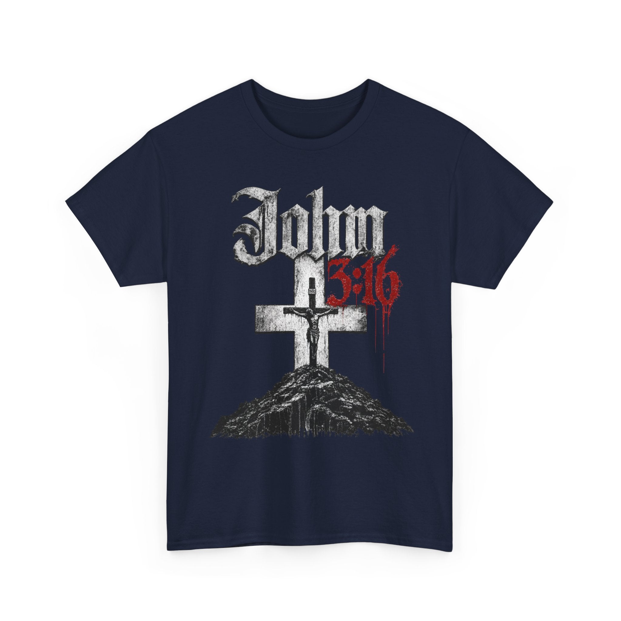 John 3 16 Cross T Shirt | Christian Faith Scripture Tee