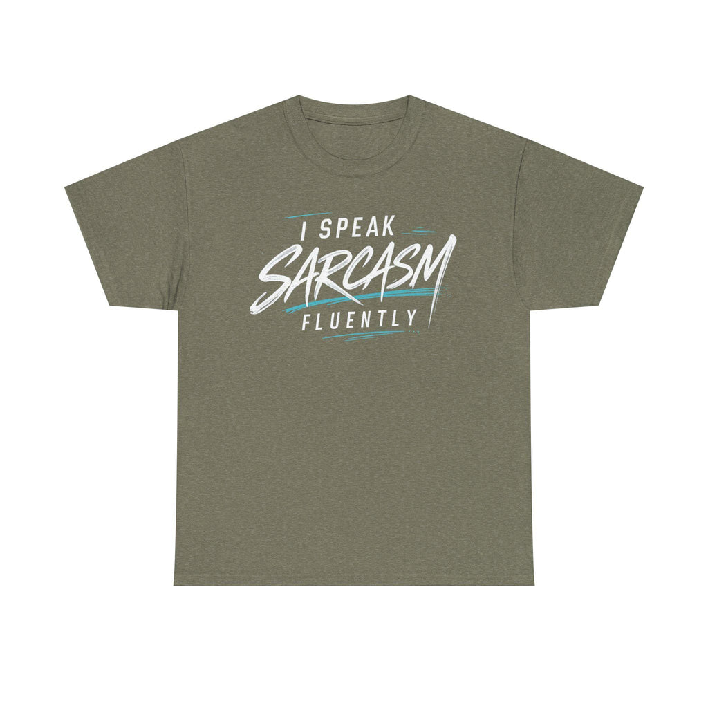 I Speak Fluent Sarcasm Tee | Sarcastic Quote T-Shirt, Retro Script Design