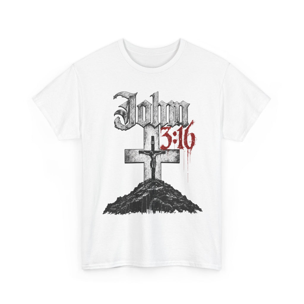 John 3 16 Cross T Shirt | Christian Faith Scripture Tee