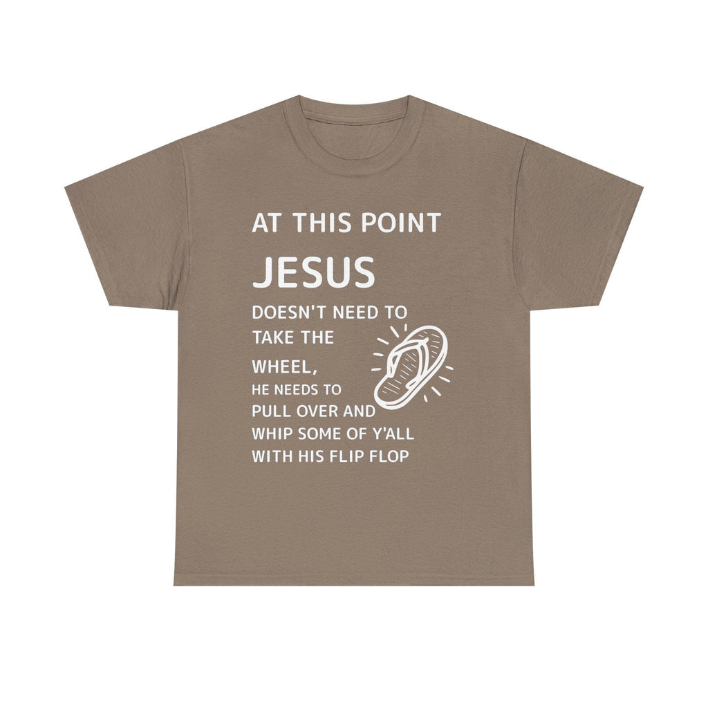 Jesus flip flop graphic Tee | Christian faith funny shirt