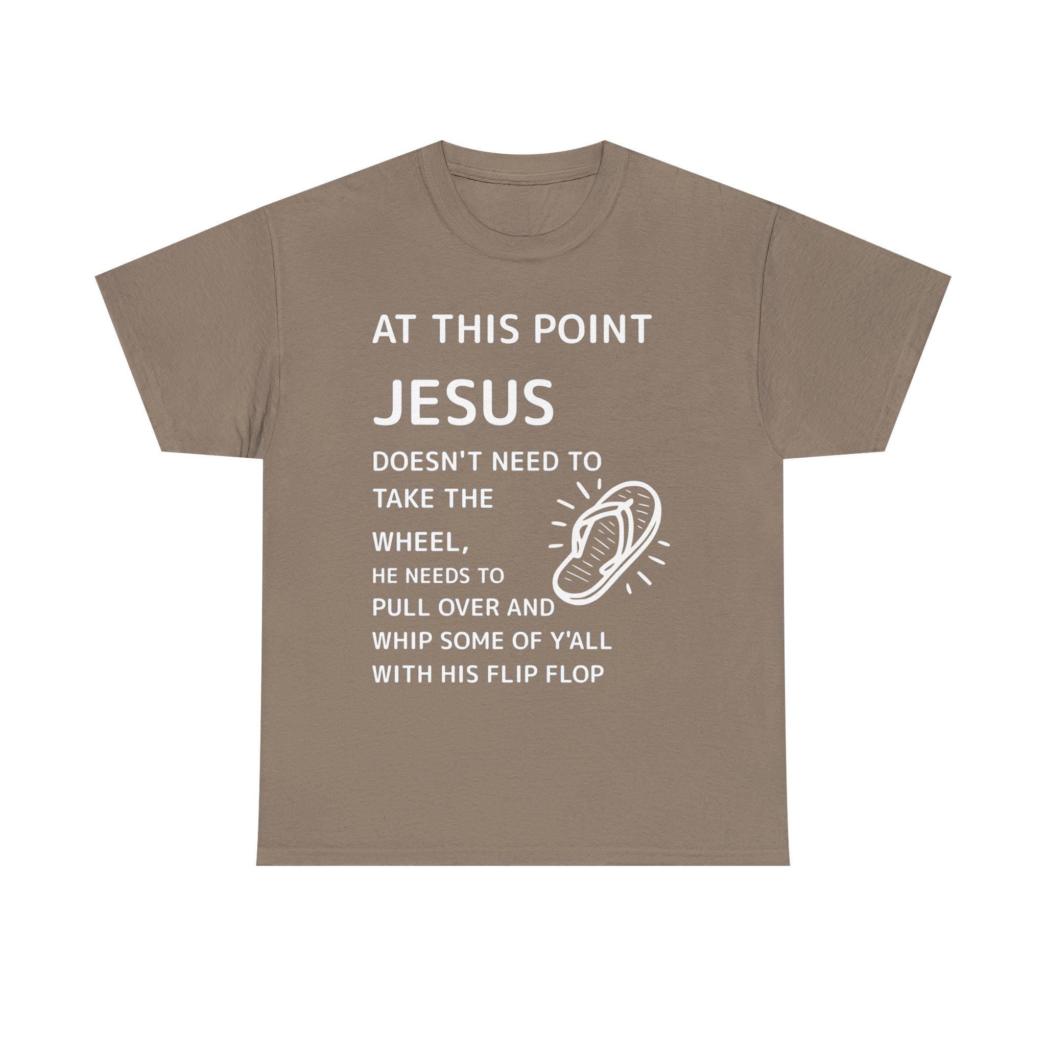 Jesus flip flop graphic Tee | Christian faith funny shirt