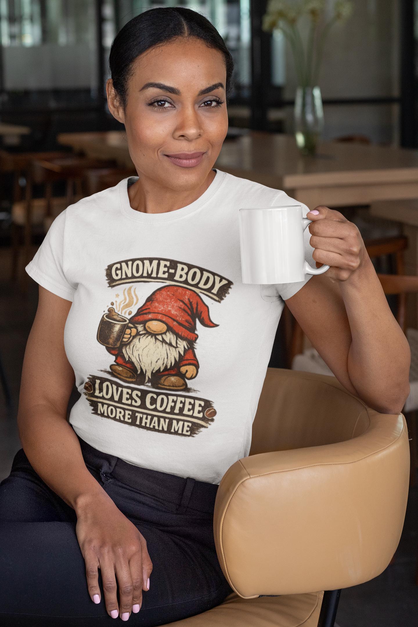 Gnome Coffee Shirt | Humorous Gnome Lover Graphic Tee