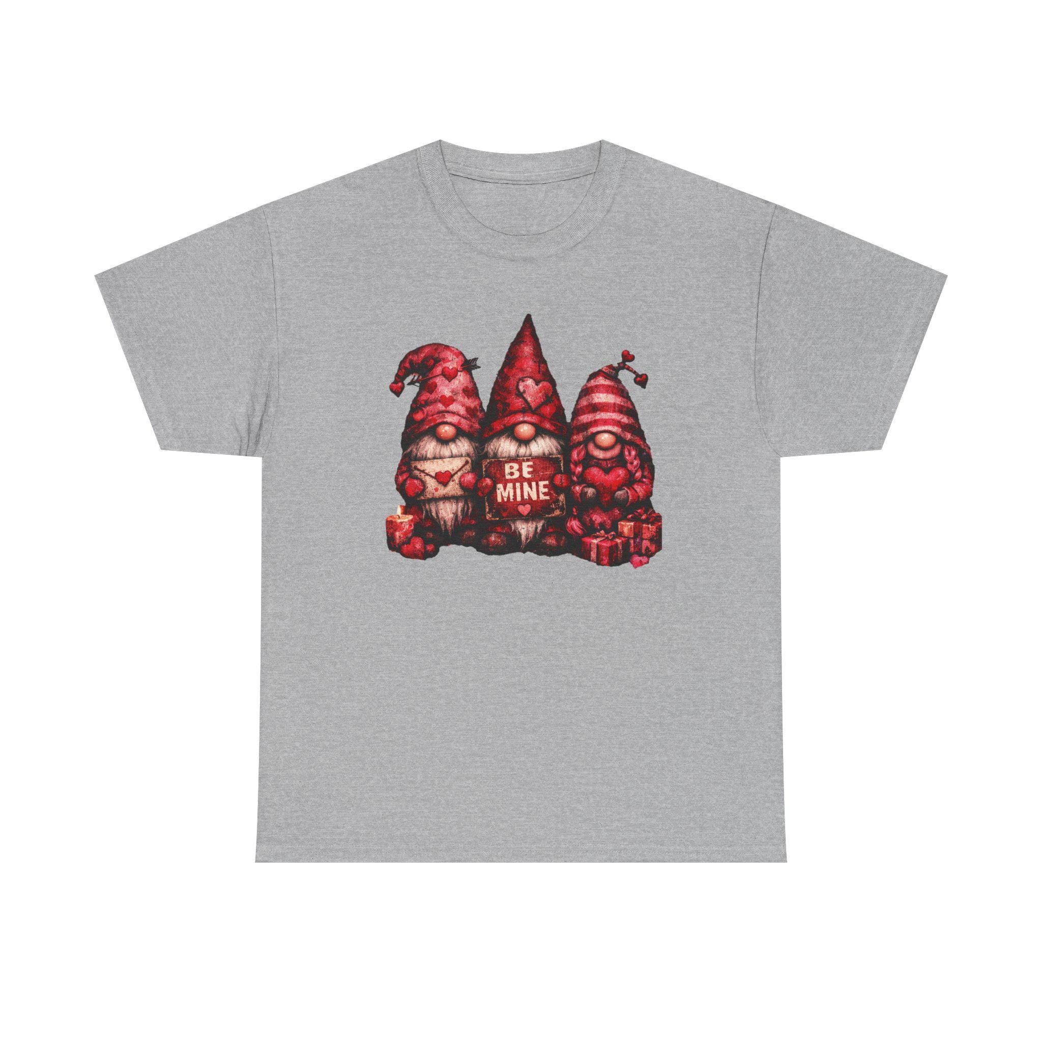 Valentines Gnomes T-Shirt | Couple Gnomes Heart Design, Cozy Vibes