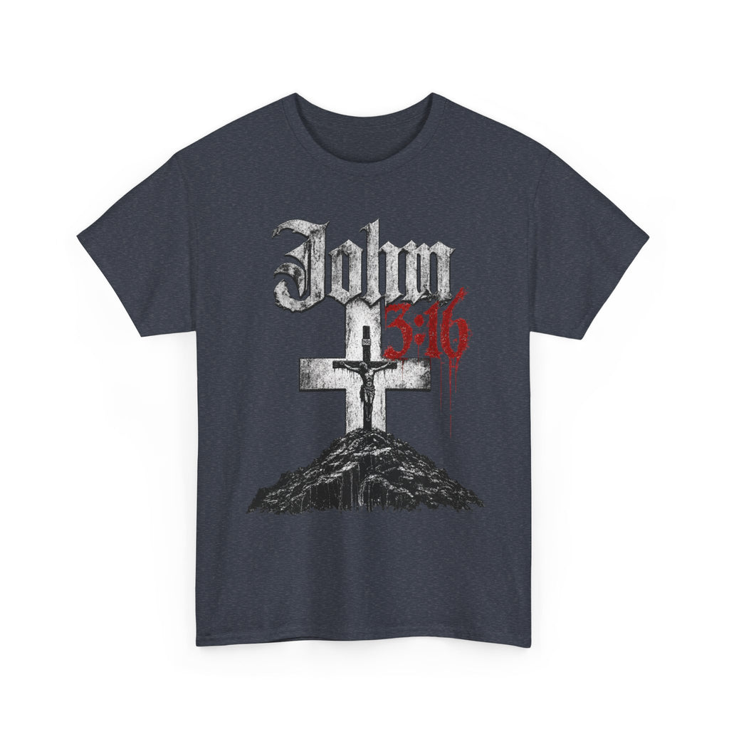 John 3 16 Cross T Shirt | Christian Faith Scripture Tee