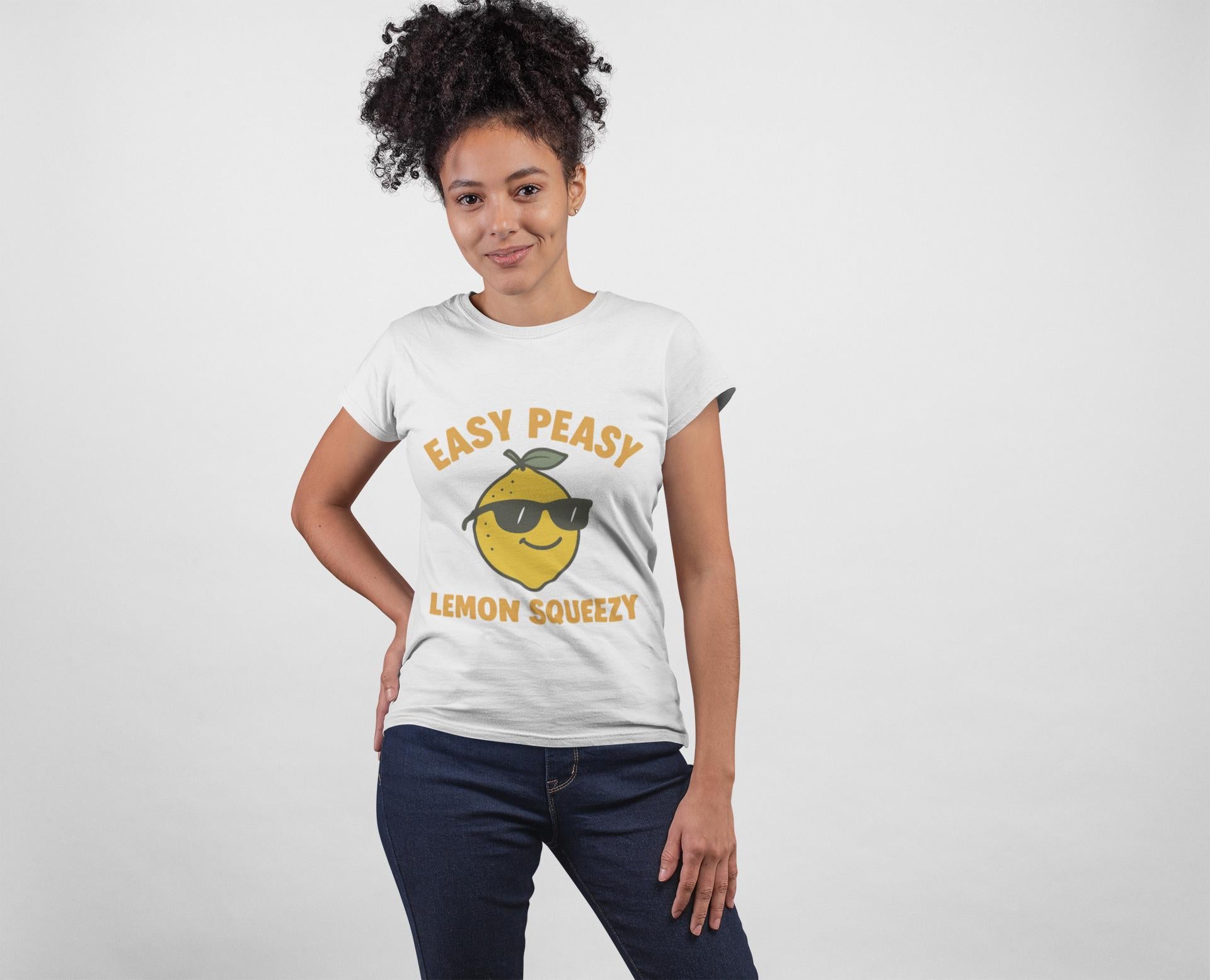 Easy Peasy Lemon Squeezy T-Shirt | Lemon Phrase Tee