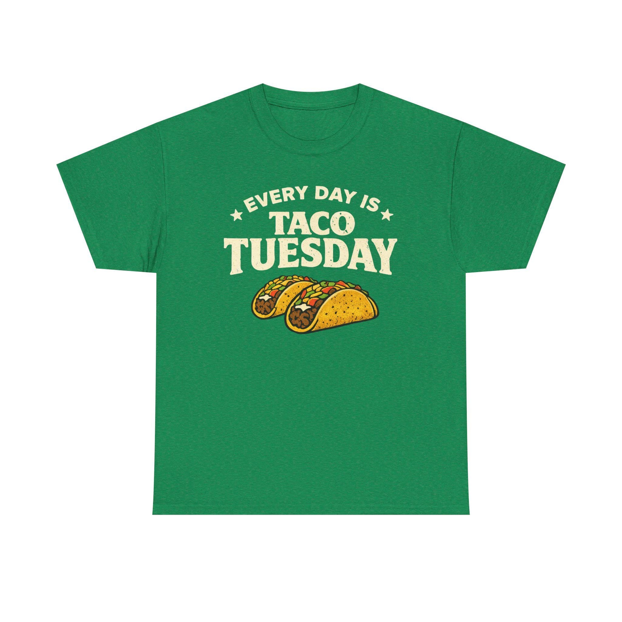 Taco Tuesday Shirt | Taco Illustration, Funny Text, Casual Food Tee
