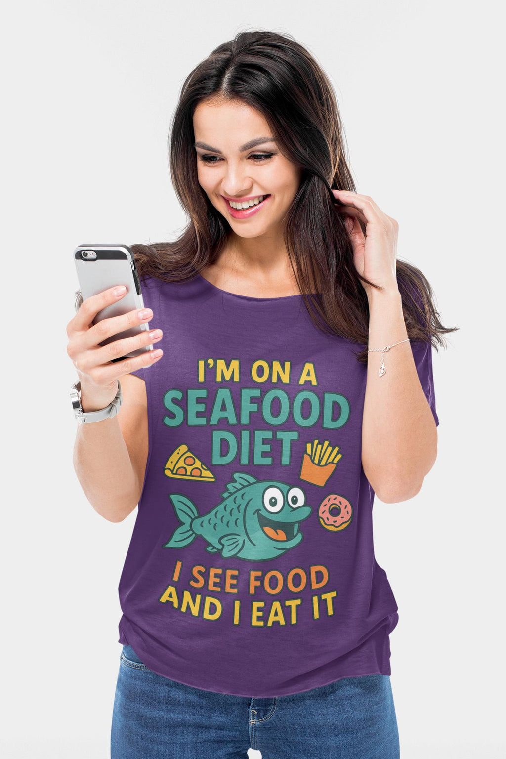 Seafood Diet Shirt | Funny I See Food Eat It Graphic Tee