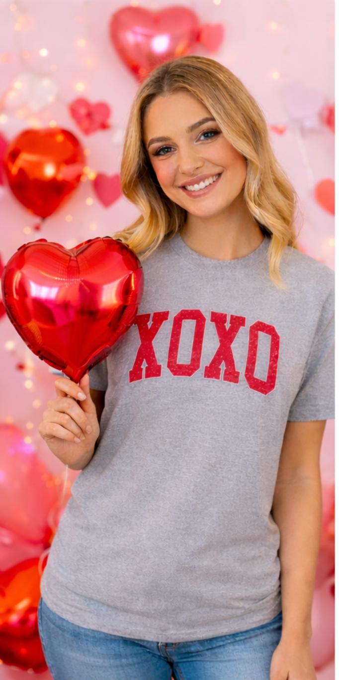 XOXO Hugs and Kisses Valentine Tee | Valentine Shirt