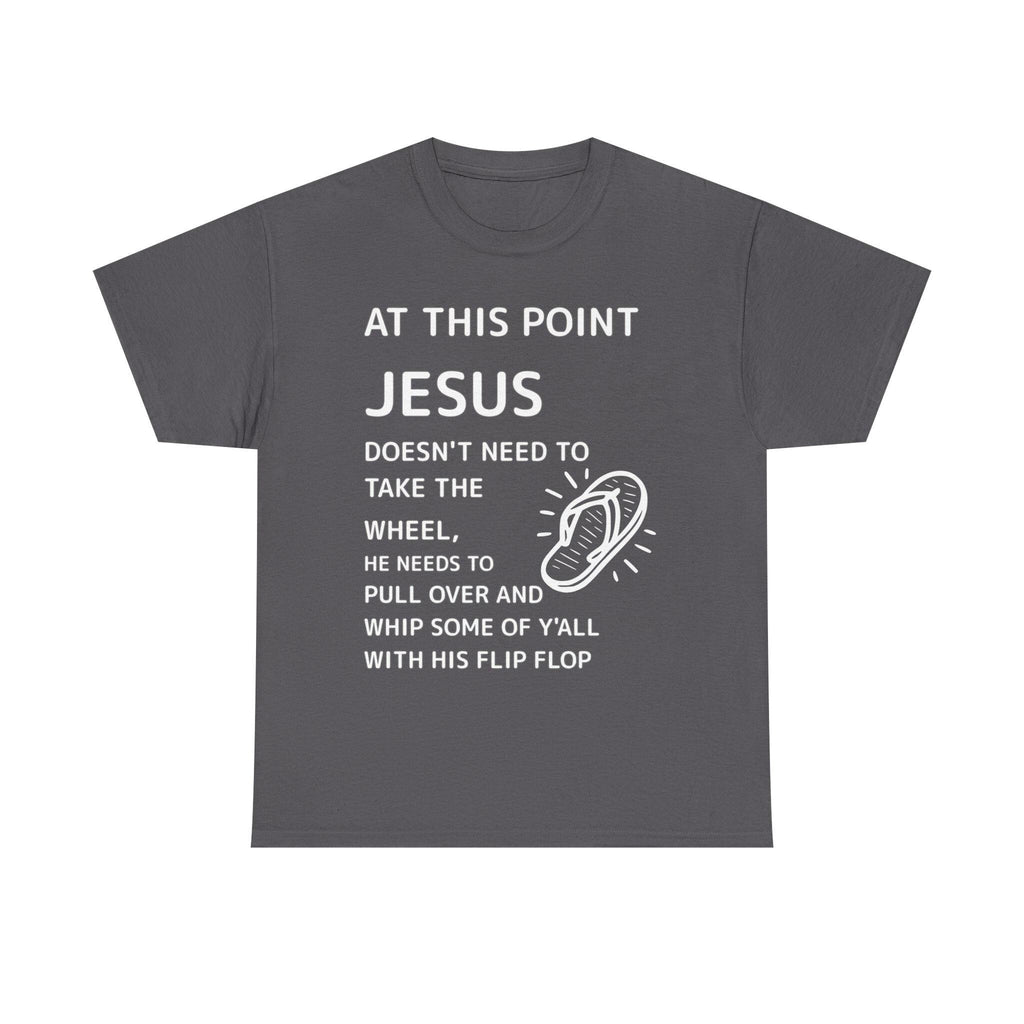 Jesus flip flop graphic Tee | Christian faith funny shirt