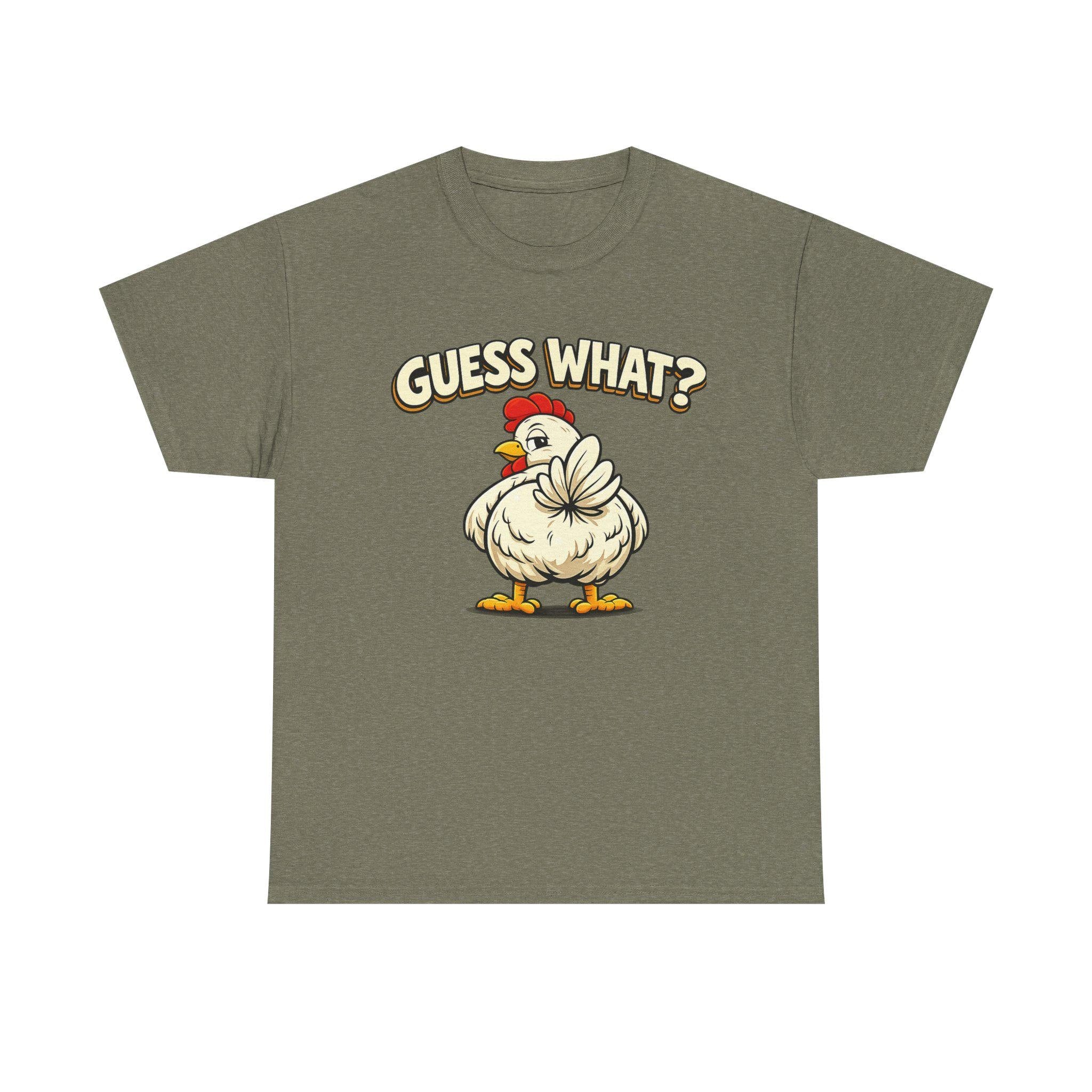 Guess What Chicken Shirt | Funny Hen Illustration, Farm Animal Gildan Tee