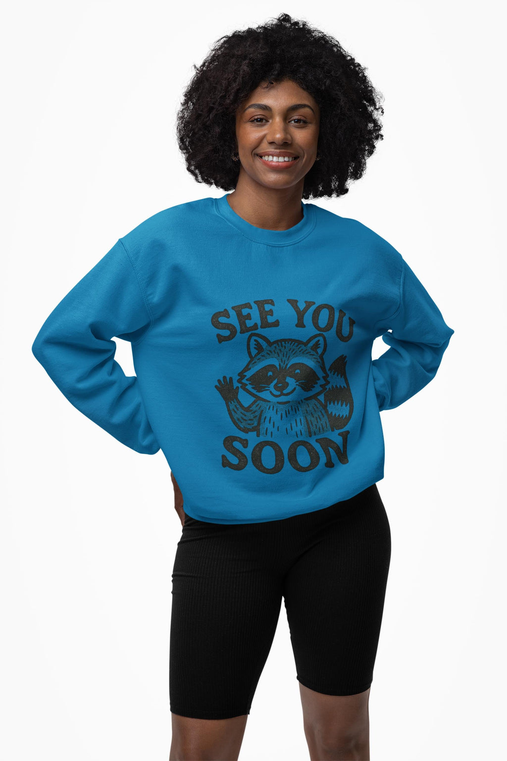 Raccoon Illustration Sweatshirt | Vintage Crewneck Comfort