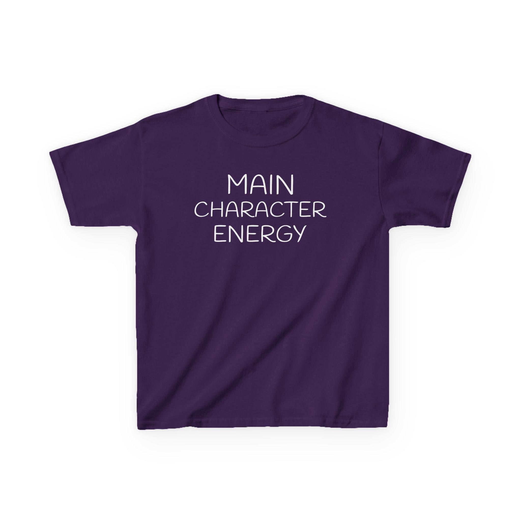 Main Character Energy Kids Tee | Funny Kids Shirt, Slogan Top