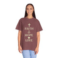 Faith Hope Love Christian T-Shirt, Inspirational Religious Graphic Tee, US Cotton Apparel