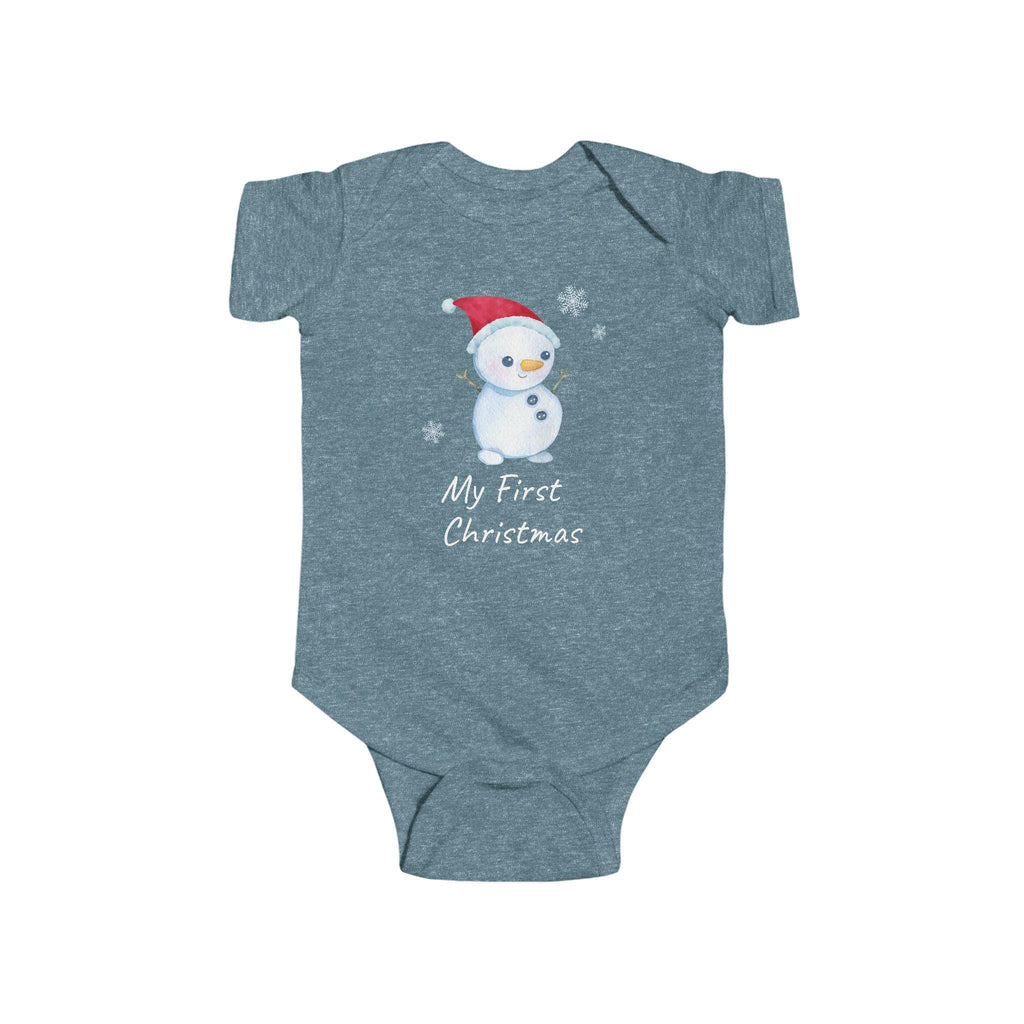 Hand-painted Snowman Christmas Bodysuit | Baby Winter Onesie