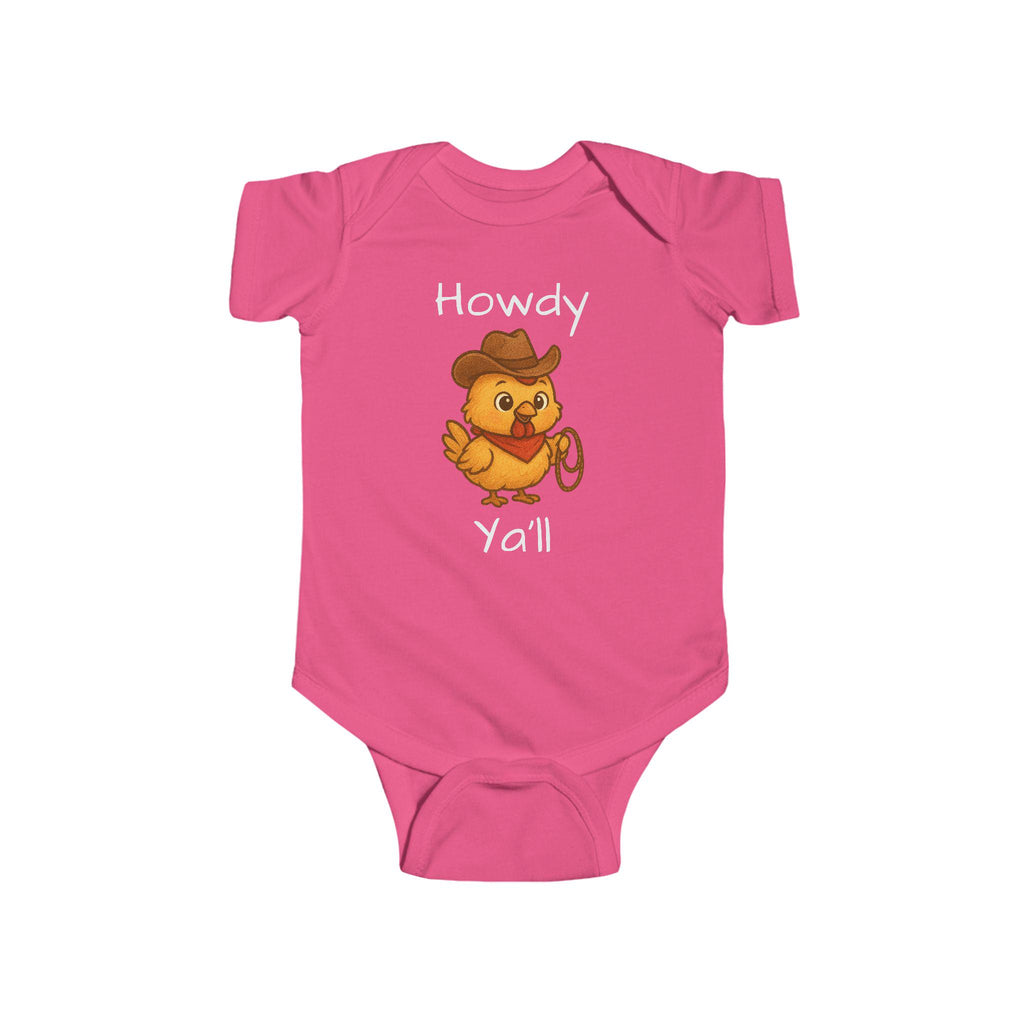 Howdy Y'all Cowboy Chicken Bodysuit