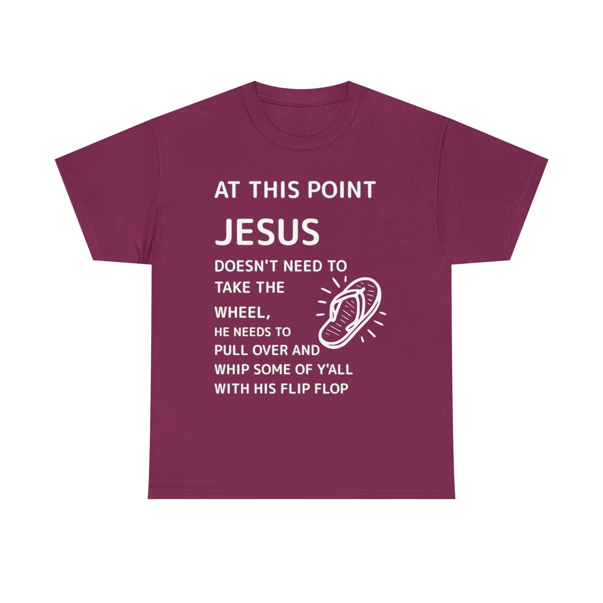 Jesus flip flop graphic Tee | Christian faith funny shirt