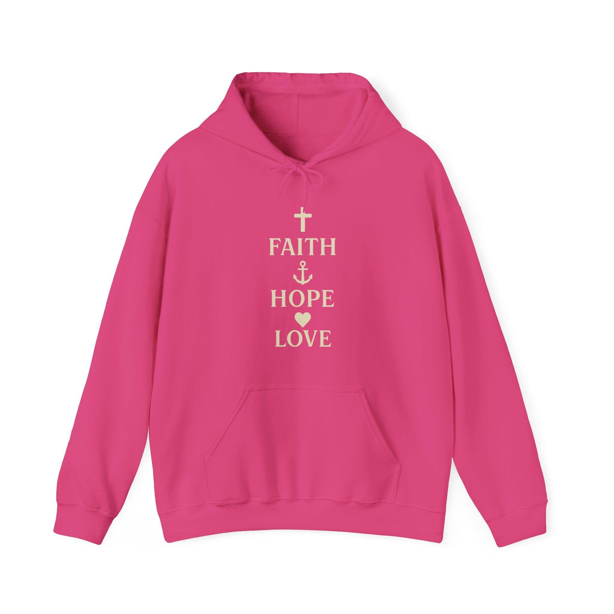 Faith Hope Love Hoodie | Inspirational Script Design
