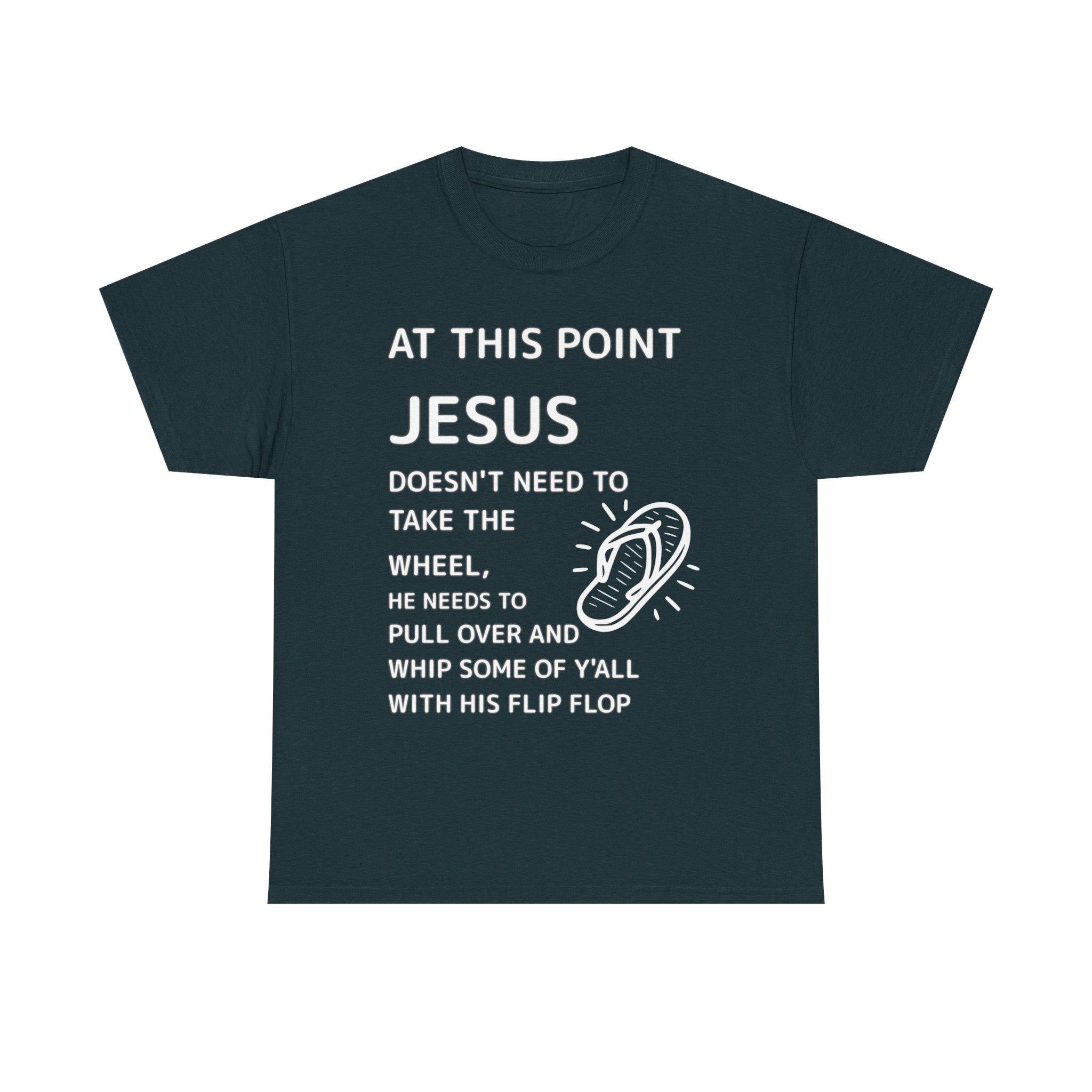 Jesus flip flop graphic Tee | Christian faith funny shirt