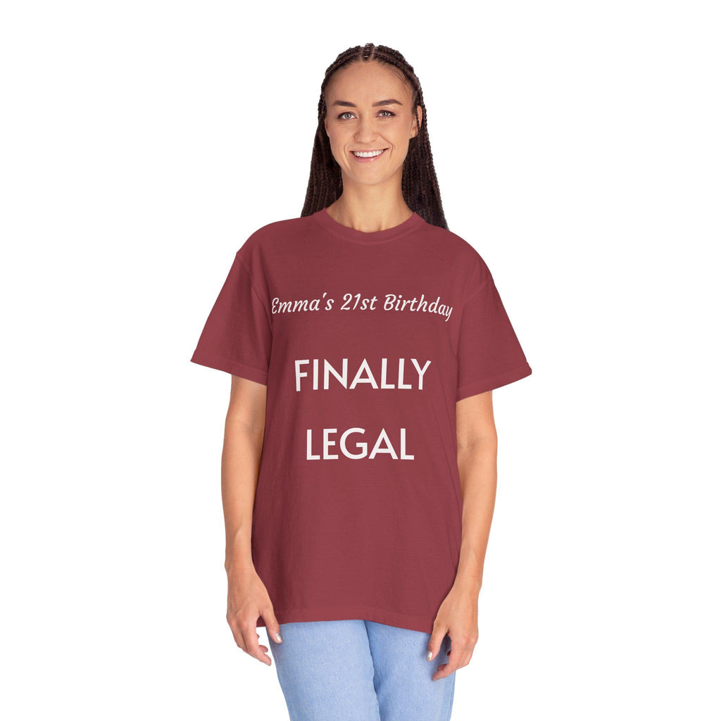 Custom 21st Birthday T-Shirt, Finally Legal Tee, Personalized Cotton Shirt