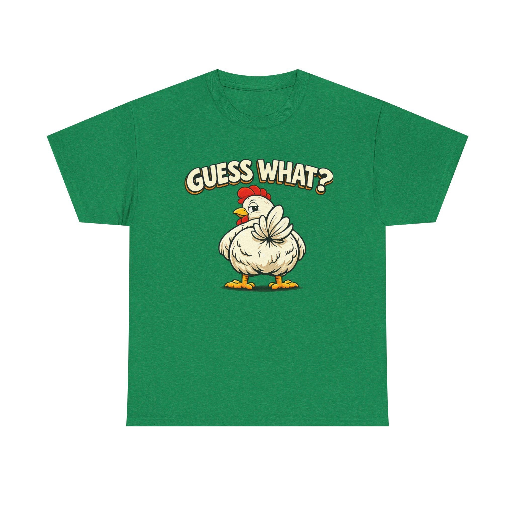Guess What Chicken Shirt | Funny Hen Illustration, Farm Animal Gildan Tee