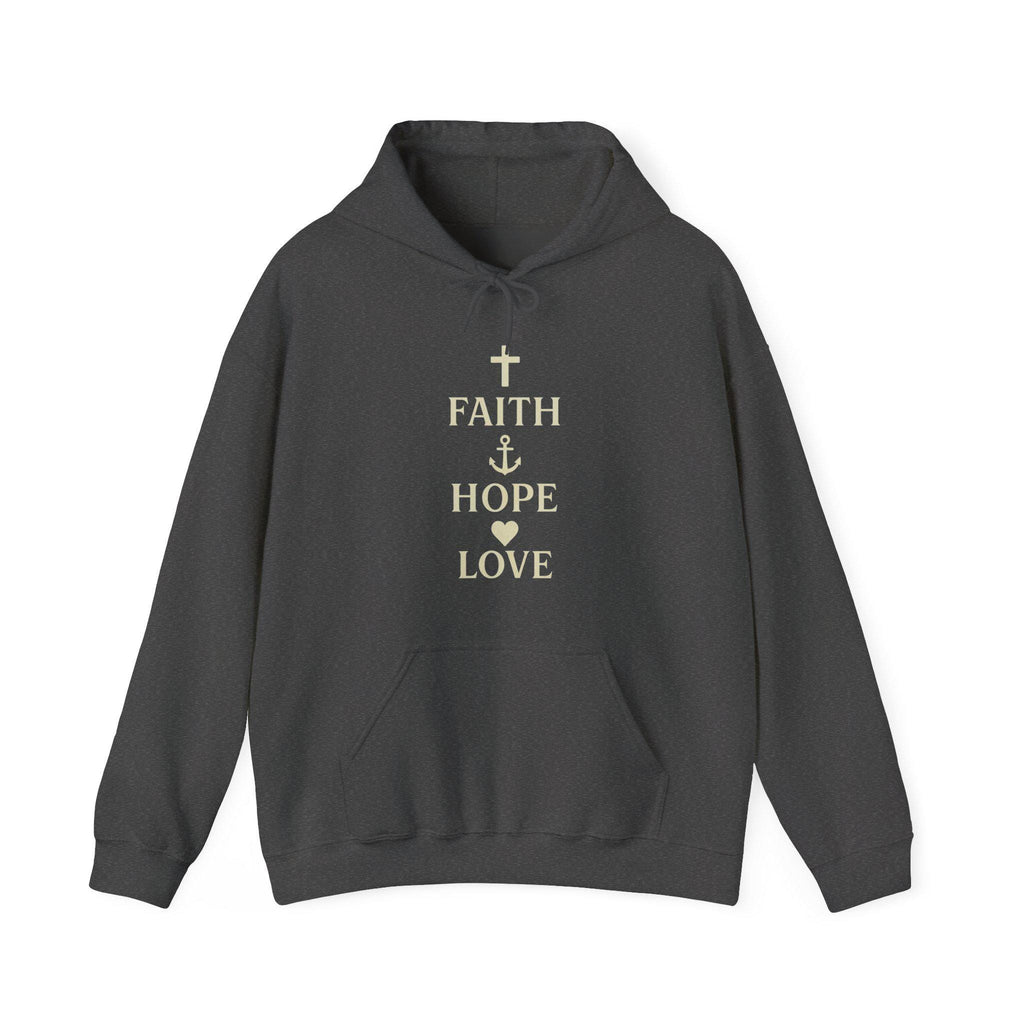 Faith Hope Love Hoodie | Inspirational Script Design