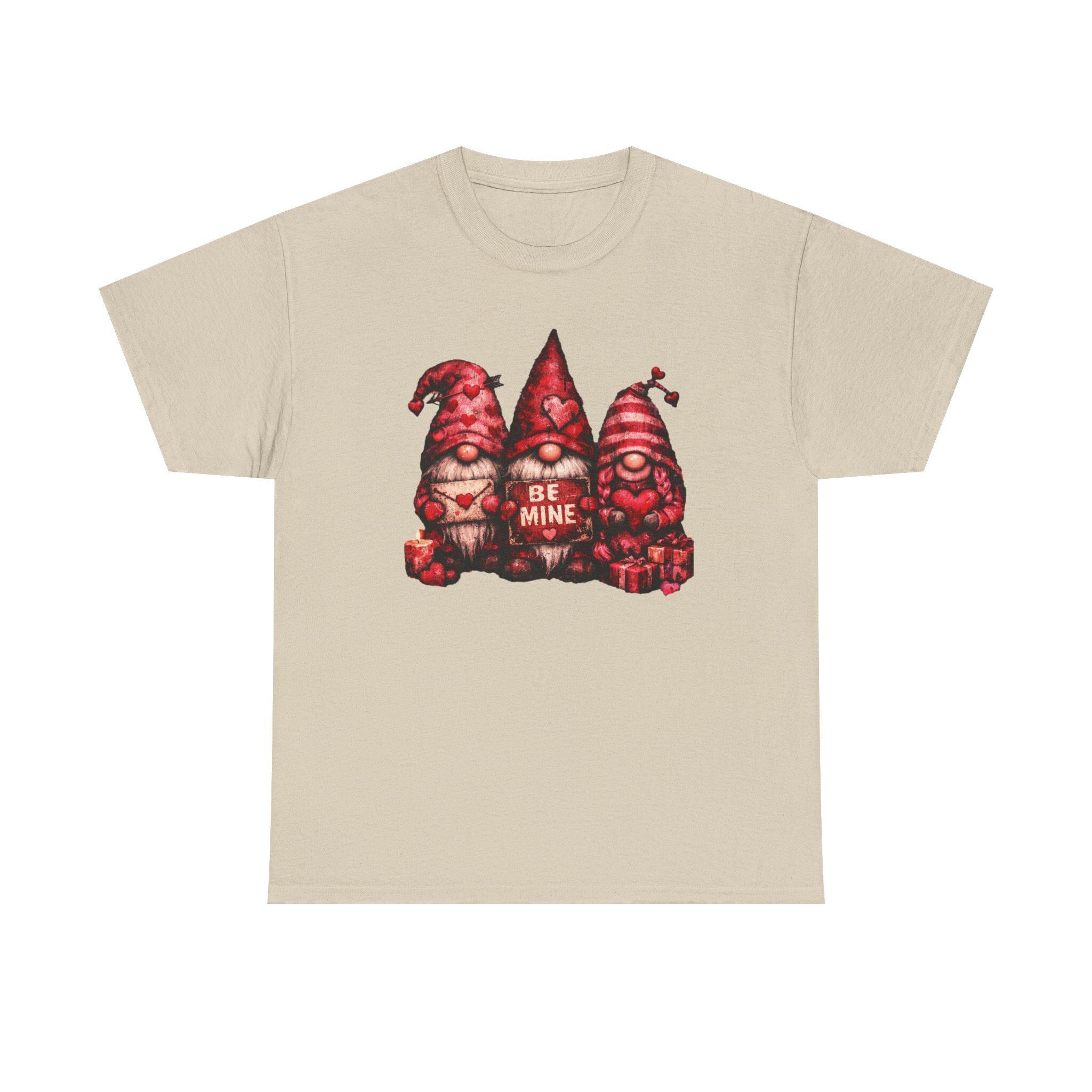 Valentines Gnomes T-Shirt | Couple Gnomes Heart Design, Cozy Vibes