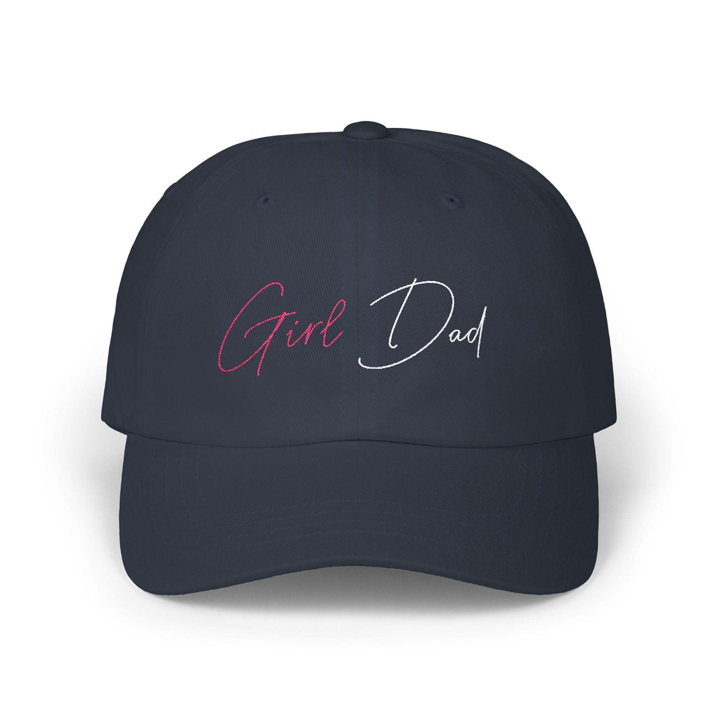 Girl Dad Cap | Embroidered Script Baseball Hat, Navy Adjustable