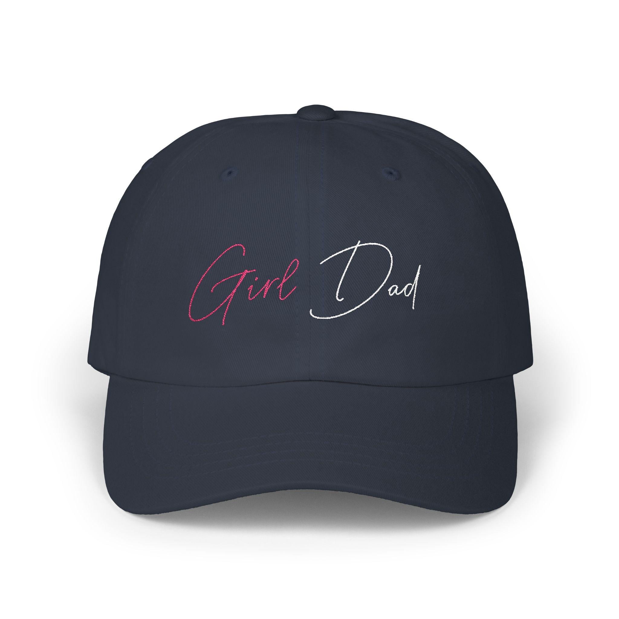 Girl Dad Cap | Embroidered Script Baseball Hat, Navy Adjustable
