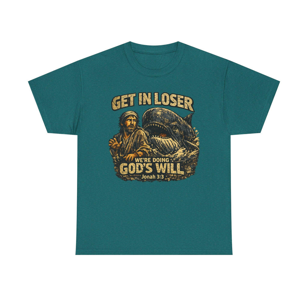 Jonah Whale Illustration Tee | Vintage Religious Graphic Shirt