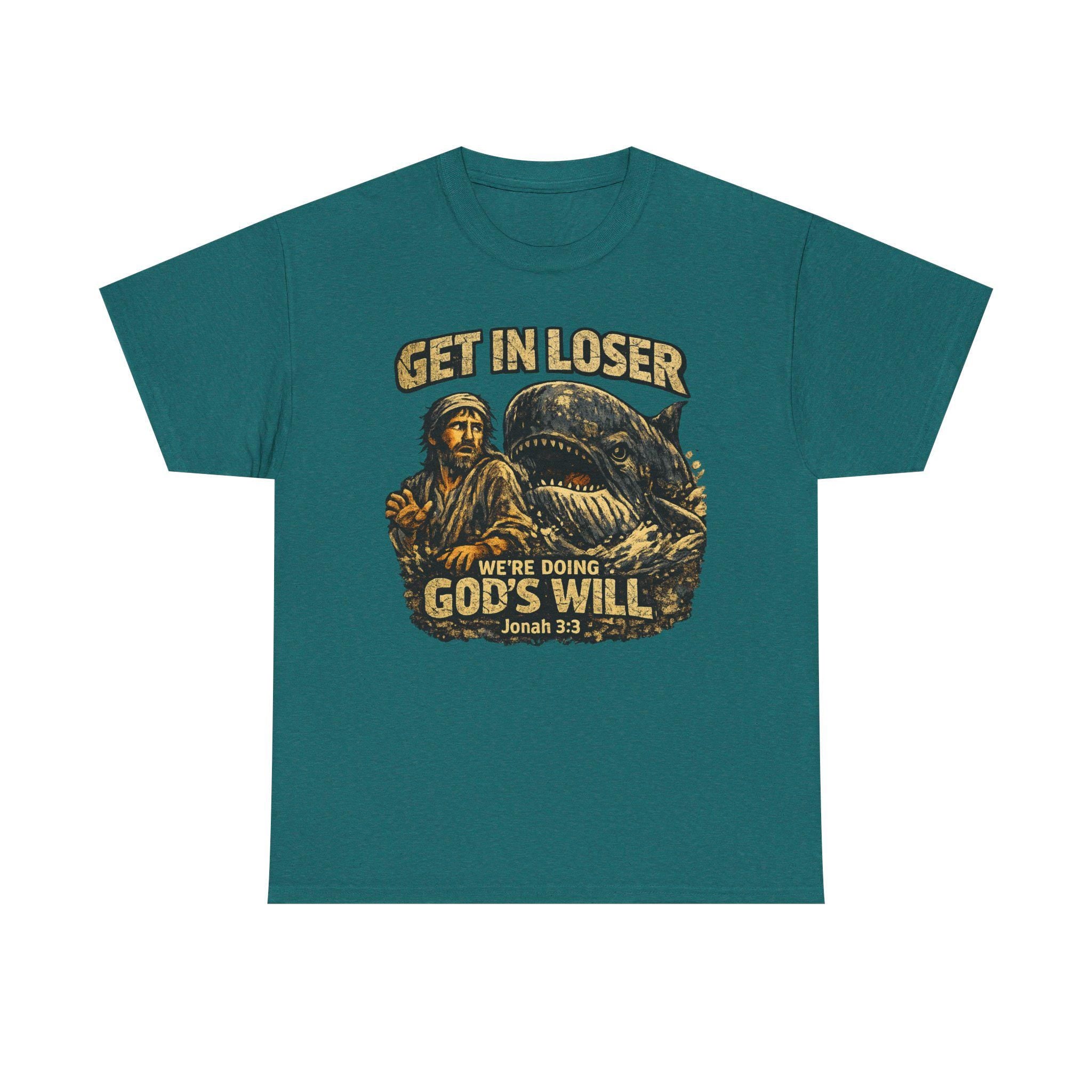 Jonah Whale Illustration Tee | Vintage Religious Graphic Shirt