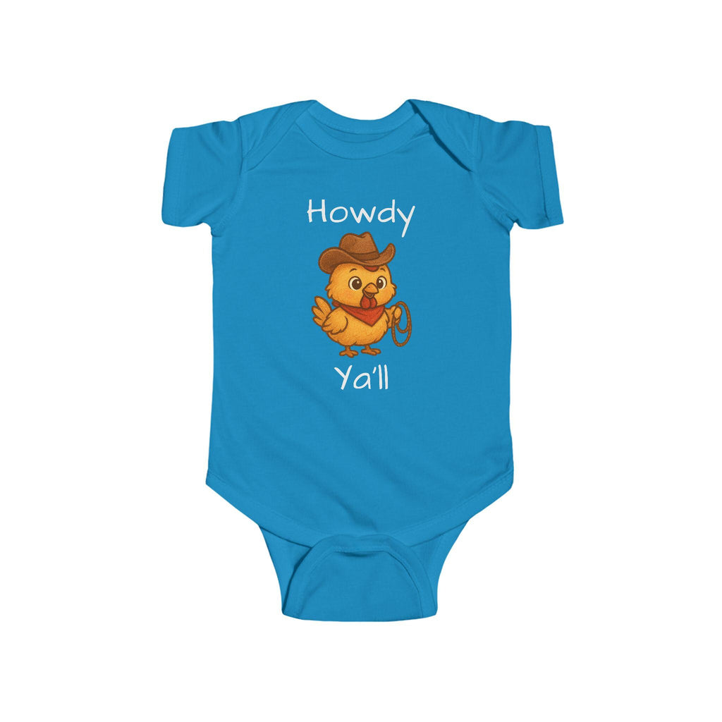 Howdy Y'all Cowboy Chicken Bodysuit