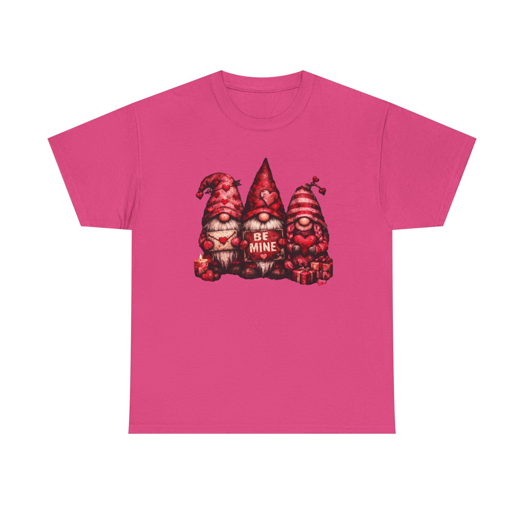Valentines Gnomes T-Shirt | Couple Gnomes Heart Design, Cozy Vibes