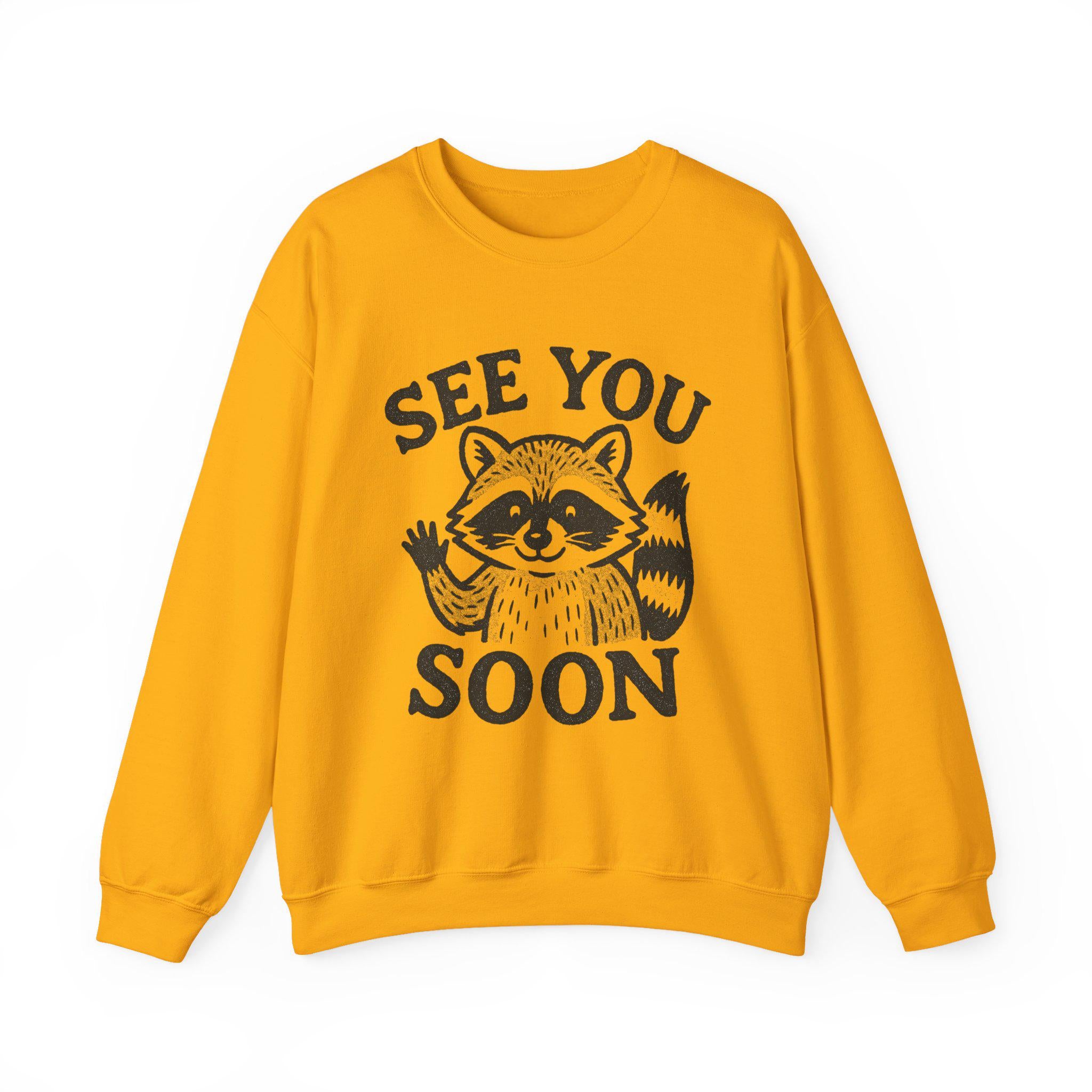 Raccoon Illustration Sweatshirt | Vintage Crewneck Comfort