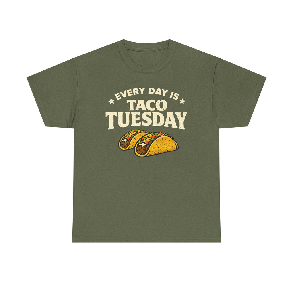 Taco Tuesday Shirt | Taco Illustration, Funny Text, Casual Food Tee